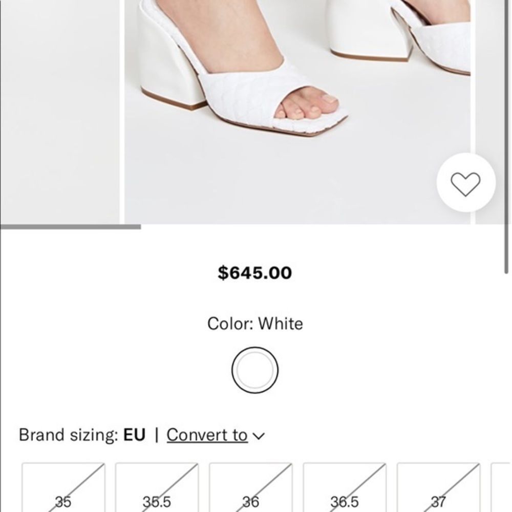 Tibi White Leather Ostrich Embossed Block Heel Sandals - Picture 14 of 15